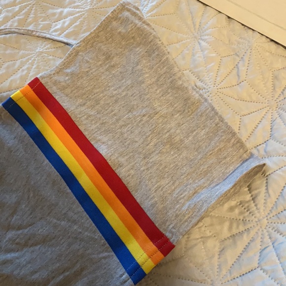Colorful grey/rainbow top - Picture 2 of 2
